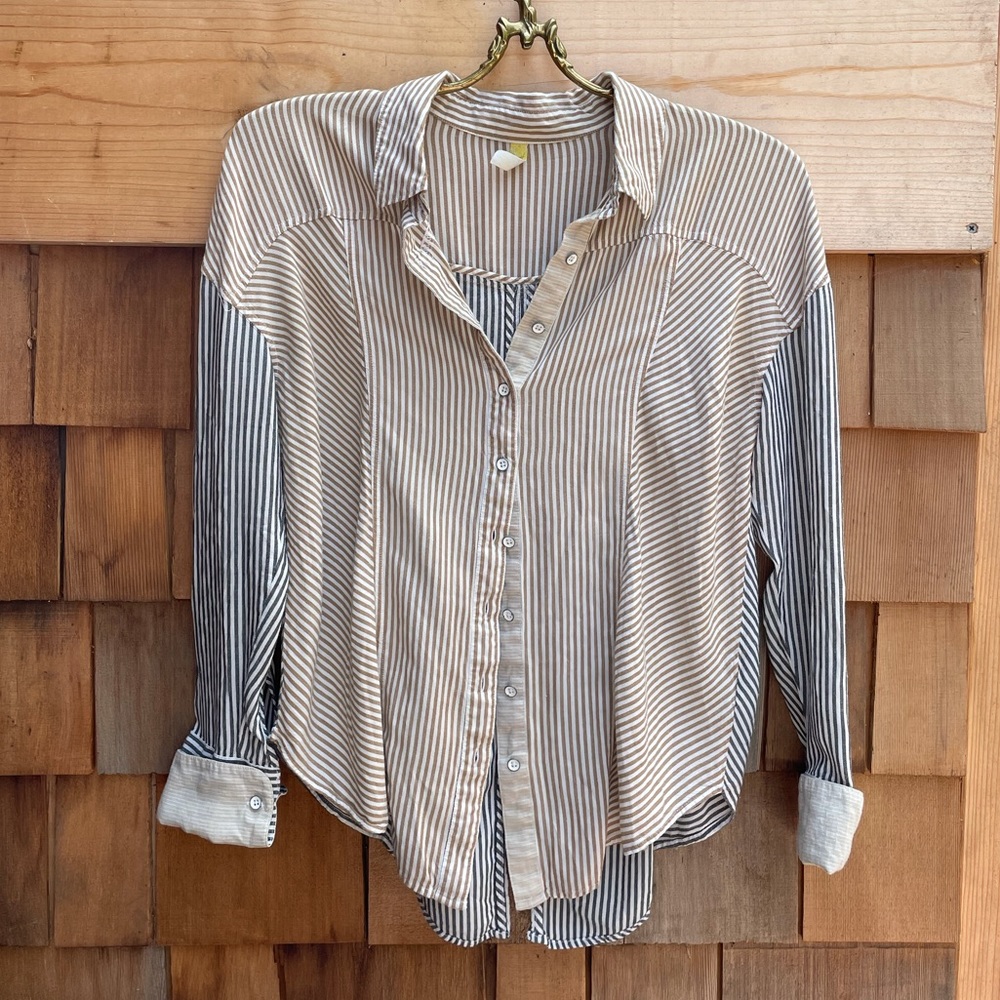 Free People Striped Button-Down, size XS